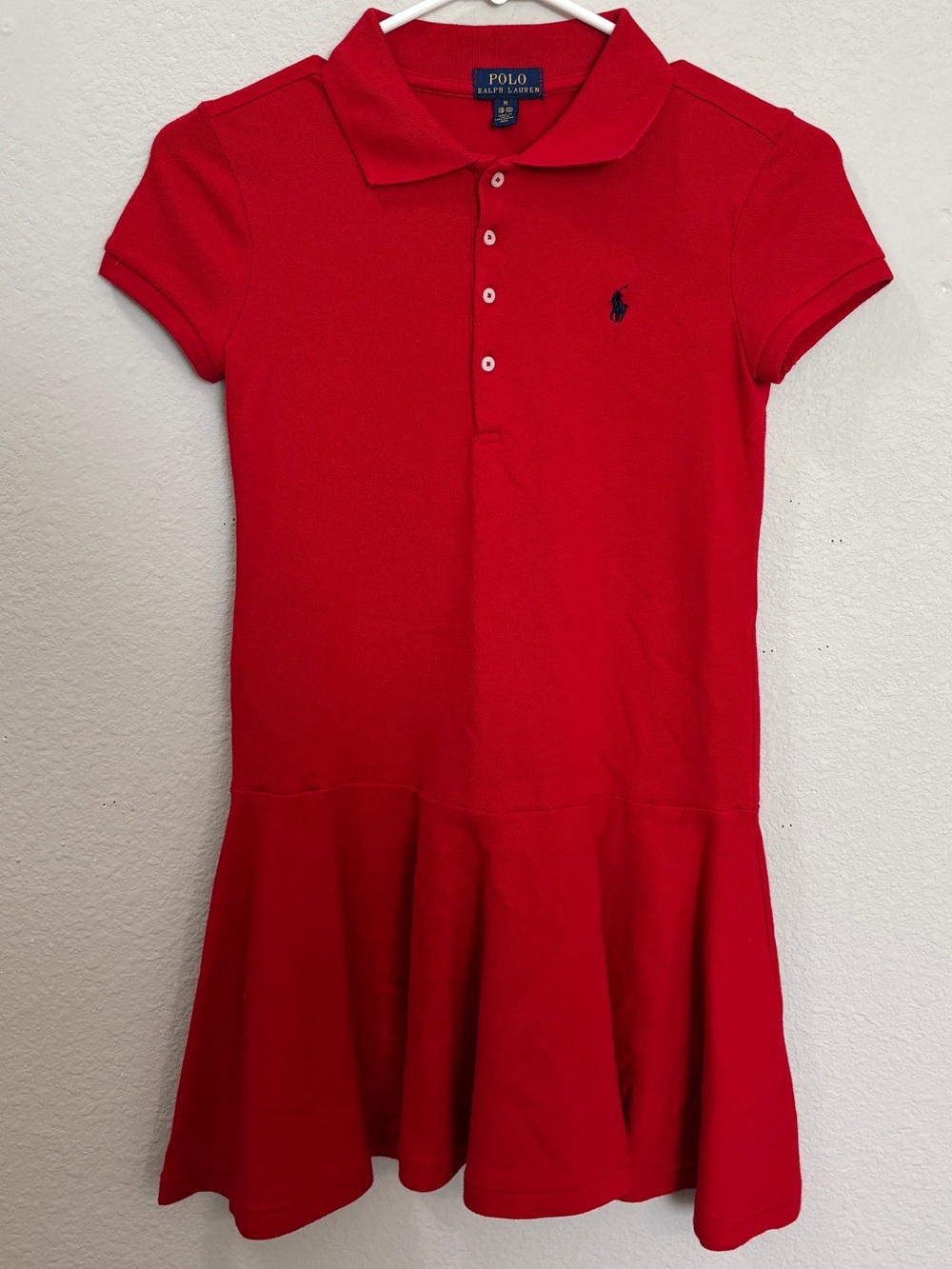 Polo Ralph Lauren Girls Red Polo Dress Size Medium (8–10)
